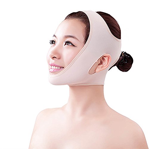 SUPVOX Máscara para adelgazar facial V Línea frontal Cinturón Chin Cheek Slim Lift Up Máscara antiarrugas Tamaño XL