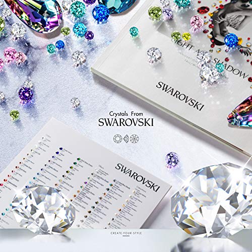 Susan Y Regalos para Mujer San Valentín Sueño Marino Mujer Pulsera de Tenis Hechos con Cristales de Swarovski Zafiro Claro Joyas Cumpleaños Aniversario Madre Esposa Hija Niña