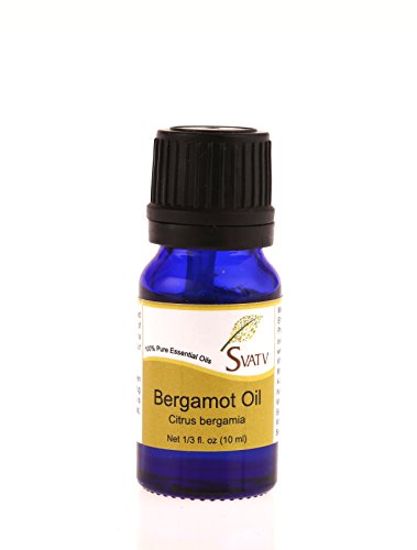 SVATV Bergamota (Citrus bergamia) Aceite Esencial 10 ml (1/3 oz) 100% Puro, No diluido, Grado Terapéutico