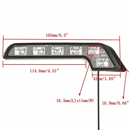 TABEN Mecedes-Benz - Lámpara de conducción para coche, 6 LED, 12 V, luz diurna, LED, luz antiniebla, Audi, BMW Mercedes Porsche Lexus (juego de 2 libras