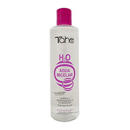 Tahe Agua Micelar H2O Desmaquillante para Rostro y Ojos Todo Tipo de Piel sin Aclarado sin Alcohol sin Perfume, 300 ml