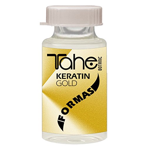 Tahe Botanic Keratin Gold Formas Ampollas con Oro Líquido y Keratina Pura, 10 x 10 ml