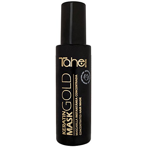 Tahe Keratin Gold Mascarilla Pelo Profesional Concentrada de Efecto Instantáneo con Oro Líquido y Keratina, 125 ml