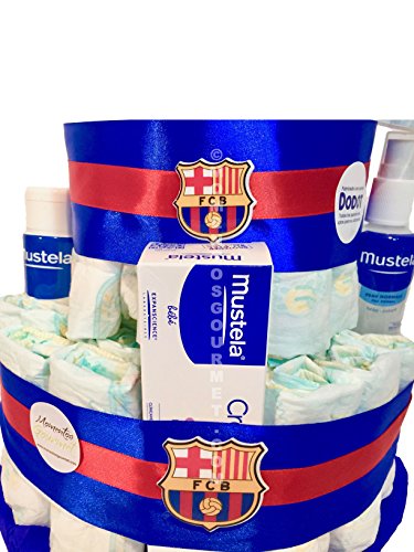 Tarta de pañales DODOT F.C.Barcelona MUSTELA (Talla 2 (3-6 kg))