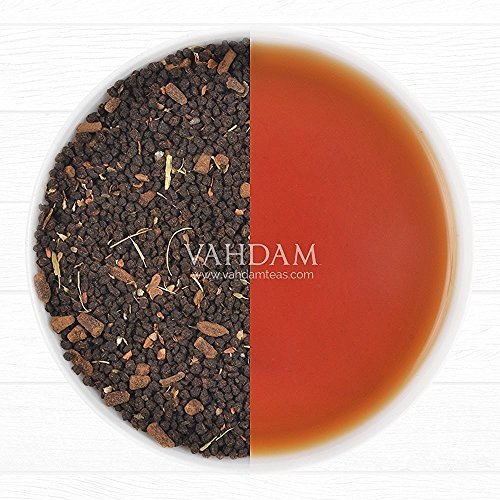 Té Chai Masala de dos especias (100 tazas), FUERTE Y PICANTE, Ingredientes 100% N, Té Negro, Cardamomo, Canela, Clavo, Pimienta Negra, Chai Latte, Mezclado y Envasado en Source en India, 200gr