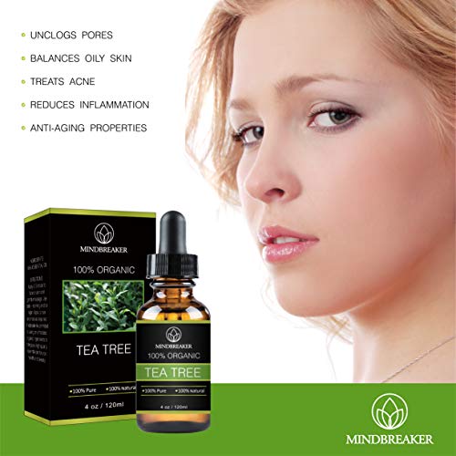 Tea Tree Essential Oil 100% puro y natural grado terapéutico: el mejor paquete de regalo para hombres y mujeres 120ml (4 oz)