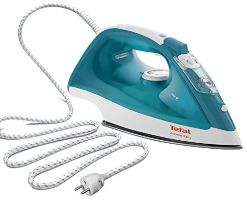 Tefal Easy Gliss FV1542E1 - Plancha de vapor 2100 W, golpe vapor 100 gr/min y vapor continuo de 25 gr/min con suela Ultragliss Diffusion cerámica con diseño muy ligero, fácil manejo