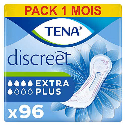 Tena Discreet Extra Plus, Compresas Incontinencia, 96 Unidades (6x16)