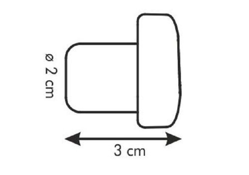 Tescoma 420698 Jgo 2 Tapones De Vino Presto, Sintético, Blanco