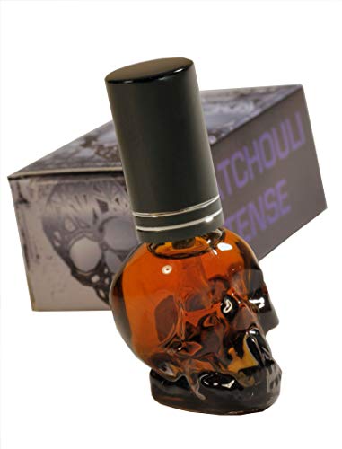 Teufelsküche - Nuestro pachulí más fuerte. Intenso perfume en linda botella en forma de calavera, frasco pequeño Extremadamente fuerte y duradero, 8 ml.