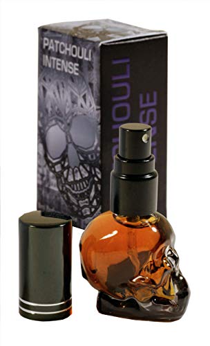 Teufelsküche - Nuestro pachulí más fuerte. Intenso perfume en linda botella en forma de calavera, frasco pequeño Extremadamente fuerte y duradero, 8 ml.