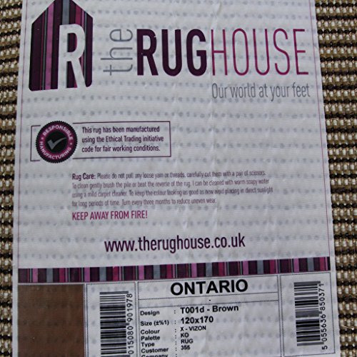 The Rug House Stockholm - Alfombra Suave de Pelo Grueso, Color marrón Chocolate, marrón, 110_x_160_cm