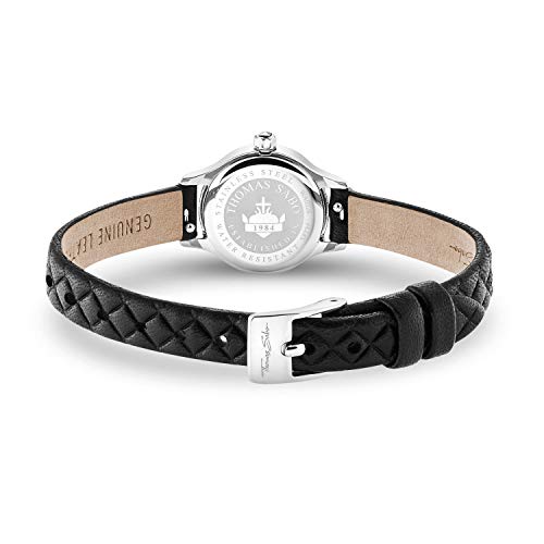 Thomas Sabo Mujer-Reloj para señora Rebel at heart Miniatura negro Análogo Cuarzo WA0328-203-203-19 mm