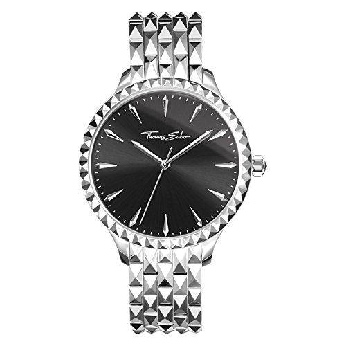 Thomas Sabo Reloj para mujer Rebel at Heart Negro WA0319-201-203-38 mm