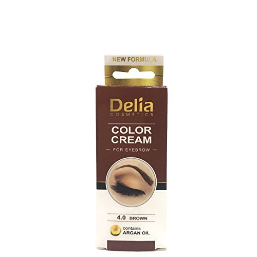 Tinte profesionales para cejas profesionales, 25 ml Delia KIT Marrón (Marrón)