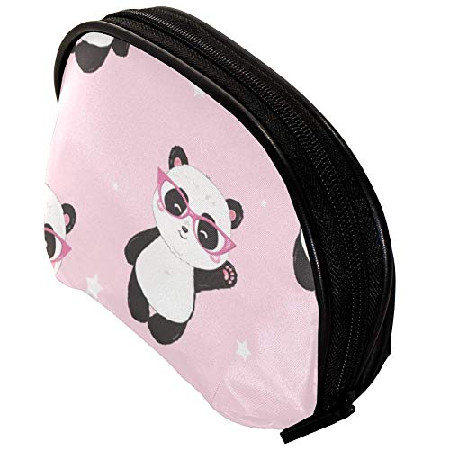 TIZORAX - Bolsa de maquillaje para gafas rojas, diseño de panda