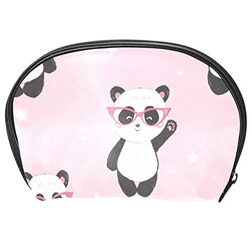 TIZORAX - Bolsa de maquillaje para gafas rojas, diseño de panda