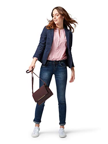 Tom Tailor Alexa Jeans Style Von Hat Ein Gerade Geschnittenes Und Etwas Weiteres Bein Vaqueros Slim, Azul (Mid Stone Wash Denim 10281), W32/L32 para Mujer