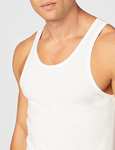 Tommy Hilfiger 2P Tank Camiseta sin Mangas, Blanco (Blanco 100), L para Hombre