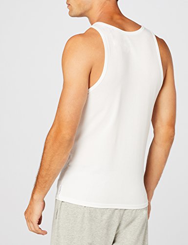 Tommy Hilfiger 2P Tank Camiseta sin Mangas, Blanco (Blanco 100), L para Hombre