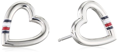 Tommy Hilfiger jewelry – Pendientes Classic Signature Acero Inoxidable Esmalte de 15.2 cm – 2700909