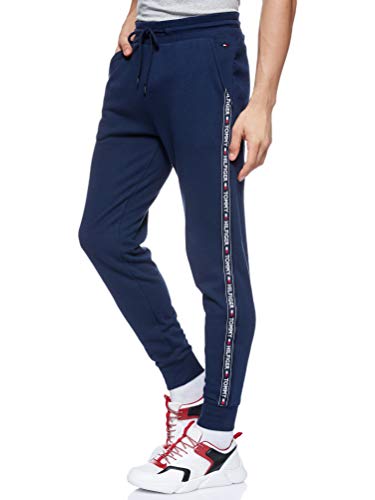 Tommy Hilfiger Repeat Logo Tape Joggers Pantalones Deportivos, Azul (Navy Blazer), Medium para Hombre