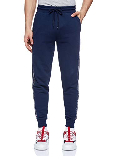 Tommy Hilfiger Repeat Logo Tape Joggers Pantalones Deportivos, Azul (Navy Blazer), Medium para Hombre