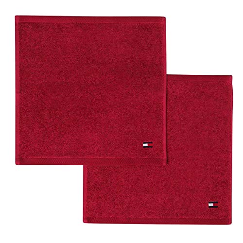 Tommy Hilfiger - Toalla de baño (50 x 100 cm), color rojo