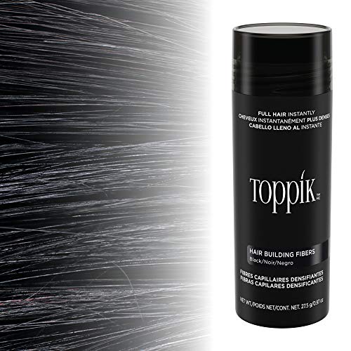 Toppik Fibras Capilares Negro,Fibras de Queratina para Crear más Densidad en el Cabello de Forma Inmediata, 12 g