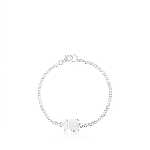 TOUS Pulsera cadena Mujer, Plata de Primera Ley - Largo 16 cm