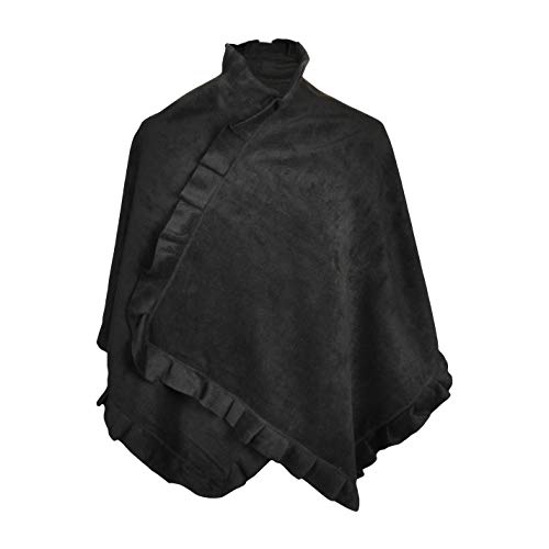 TOUTACOO, Poncho Capa Polar - Mujer Negro