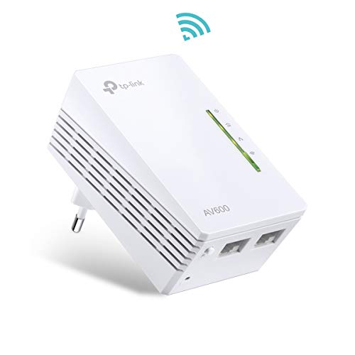 TP-Link TL-WPA4220 AV600 300Mbps - Extensor de Comunicación por Línea Eléctrica (WiF, PLC con WiFi, Extensor, Repetidores de Red, Amplificador y Cobertura Internet, 2 Puertos), 1 pieza