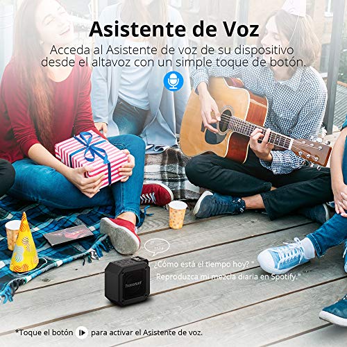 Tronsmart Groove Altavoz Exterior Bluetooth Portátiles, 24 Horas de Reproducción, Impermeable IPX7, Extra Bass con Tecnología TWS, Construido en Micrófono, para Smartphones, Fiesta, Viajes, Playa