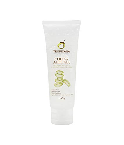 Tropicana Oil Kokosnuss & Aloe Vera Hautgel 100 ml š tranquilizante piel Gel con agua de coco ✔ Fettet Nicht š Air Soft After Sun Lotion Coconut Vegan 100% Naturkosmetik ✔ cara y cuerpo