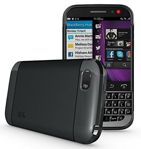 TUDIA Blackberry Classic Smartphone Funda, Ultra Delgado Lite TPU Caso de Parachoques de protección Funda Carcasas para Blackberry Classic Smartphone (2014 Released) (Negro)