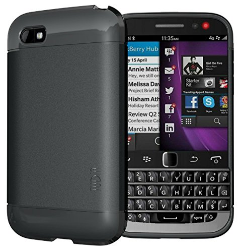 TUDIA Blackberry Classic Smartphone Funda, Ultra Delgado Lite TPU Caso de Parachoques de protección Funda Carcasas para Blackberry Classic Smartphone (2014 Released) (Negro)