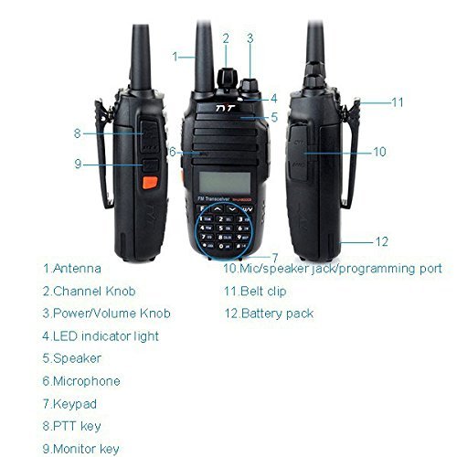 TYT TH-UV8000D Actualización original Amateur Handheld Transceiver Radio portátil Radio Walkie Talkie Dual 10 W Two Way Radio