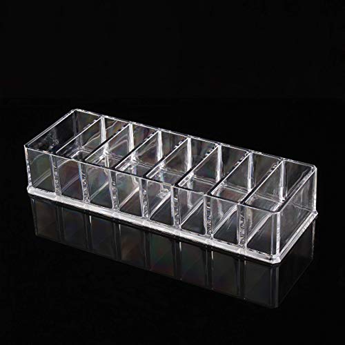 TYWZJ Organizador cosmético Compacto acrílico para Sombra de Ojos, Rubor, resaltadores, Polvos, Soporte de Maquillaje, Transparente, 8 Ranuras