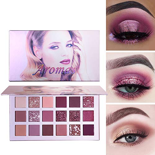 Ucanbe Nuevo 18 Colores Maquillaje Paleta de Sombra de Ojos Brillo Mate Pigmentado de Alta Durabilidad Rosa Maquillaje Sombra de Ojos Pallete Cosméticos