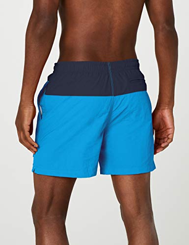 Urban Classics Block Swim Shorts Bañador, Multicolor (Nvy/Turquoise), X-Large para Hombre