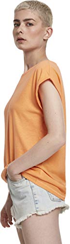 Urban Classics Ladies Extended Shoulder tee Camiseta, Papaya, XS para Mujer