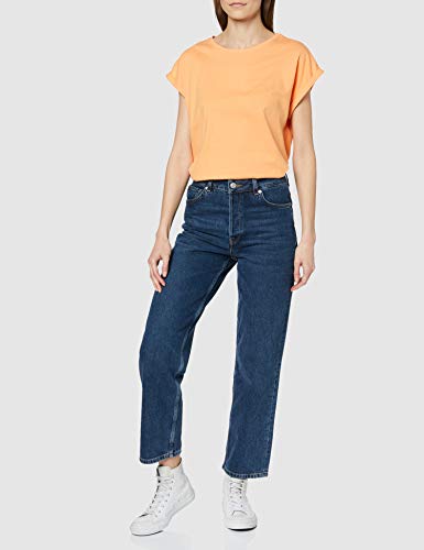 Urban Classics Ladies Extended Shoulder tee Camiseta, Papaya, XS para Mujer