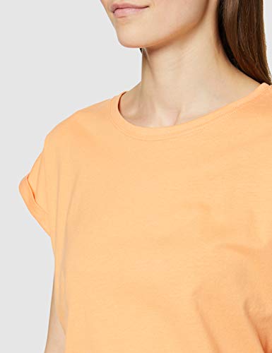 Urban Classics Ladies Extended Shoulder tee Camiseta, Papaya, XS para Mujer