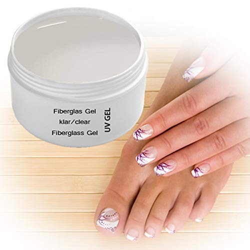 UV Gel de Fibreglass Clear 30 ml Premium Line – acabado construcción adhesivo – Transparente Top Coat – monofásico Gel