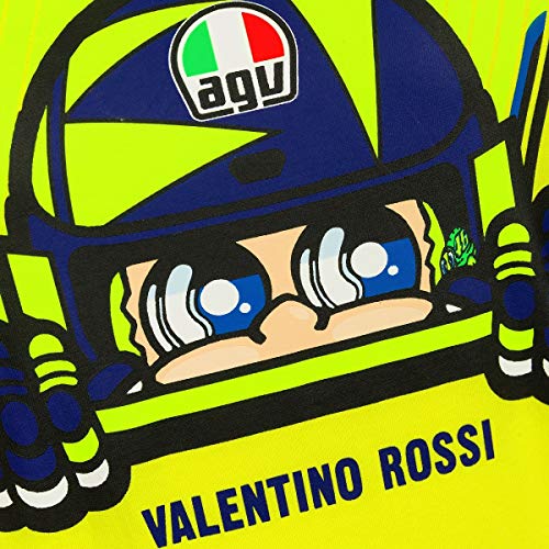 Valentino Rossi Vr46 Classic-Cupolino, T-Shirt Hombre, Amarillo, S