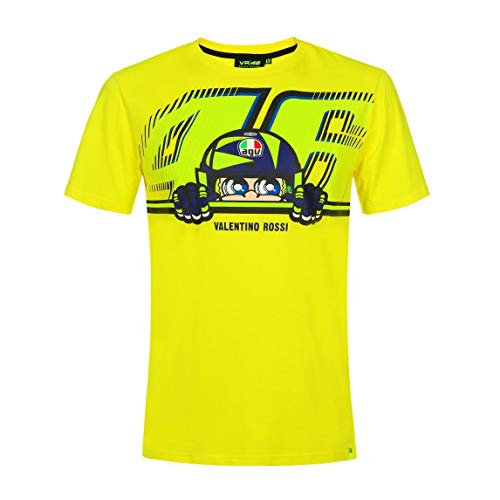 Valentino Rossi Vr46 Classic-Cupolino, T-Shirt Hombre, Amarillo, S