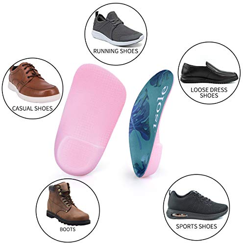 VALSOLE 3/4 Orthotics Shoe Insoles High Arch Supports and Deep Heel Cup Shoe Inserts, Relief Plantar Fasciitis, Flat Feet, Over-Pronation, Heel Spurs & Foot Pain (Men6.5-8.5/Women7.5-9.5)