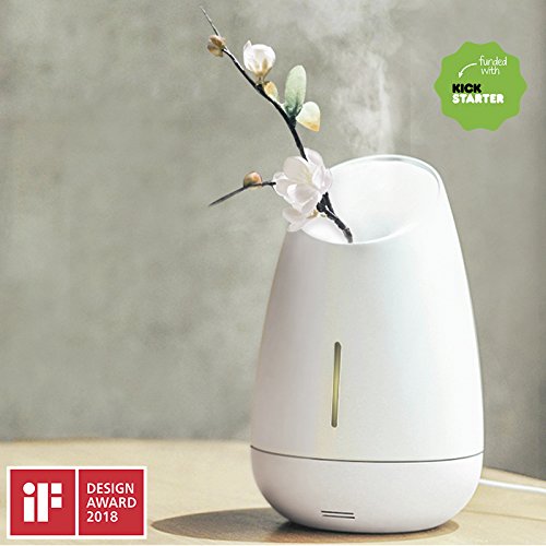 Vaso – Diseño Aroma difusor/humidificador 150 ml con función por ultrasonido para zerstäuben de aceite aromático, extremadamente silencioso (< 38dB Incluye intergrierten White Noise de sonidos)