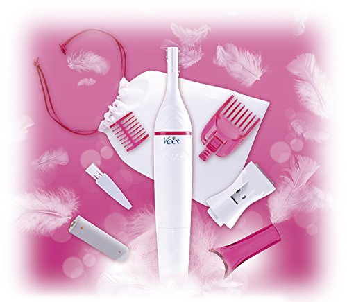 Veet Sensitive Precision - Recortador Eléctrico Depilador Mujer Zonas Sensibles Bikini, Facial y Axilas, Blanco