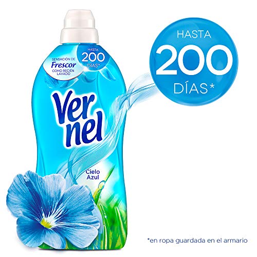 Vernel Suavizante Concentrado Cielo Azul Lavadora Ropa 76 Dosis (1.748 L)